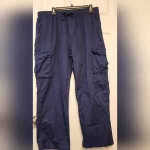 Coofandy Mens Navy Cargo Style Pants XL 100% Cotton